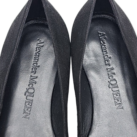 Alexander McQueen Classic Skull Leather Ballerinas Flats Shoes NIB Black 35.5 - Picture 8 of 9